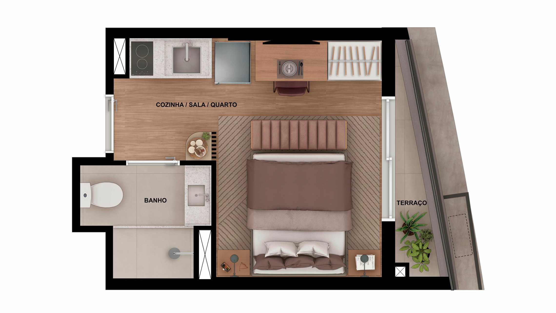 Planta - Vista Augusta Bracon | Studios, 1 e 2 Dorms na Bela Vista – Centro de São Paulo Próximo ao Metrô República e Anhangabaú - Æ Consultimóveis - Inovando na busca do imóvel ideal