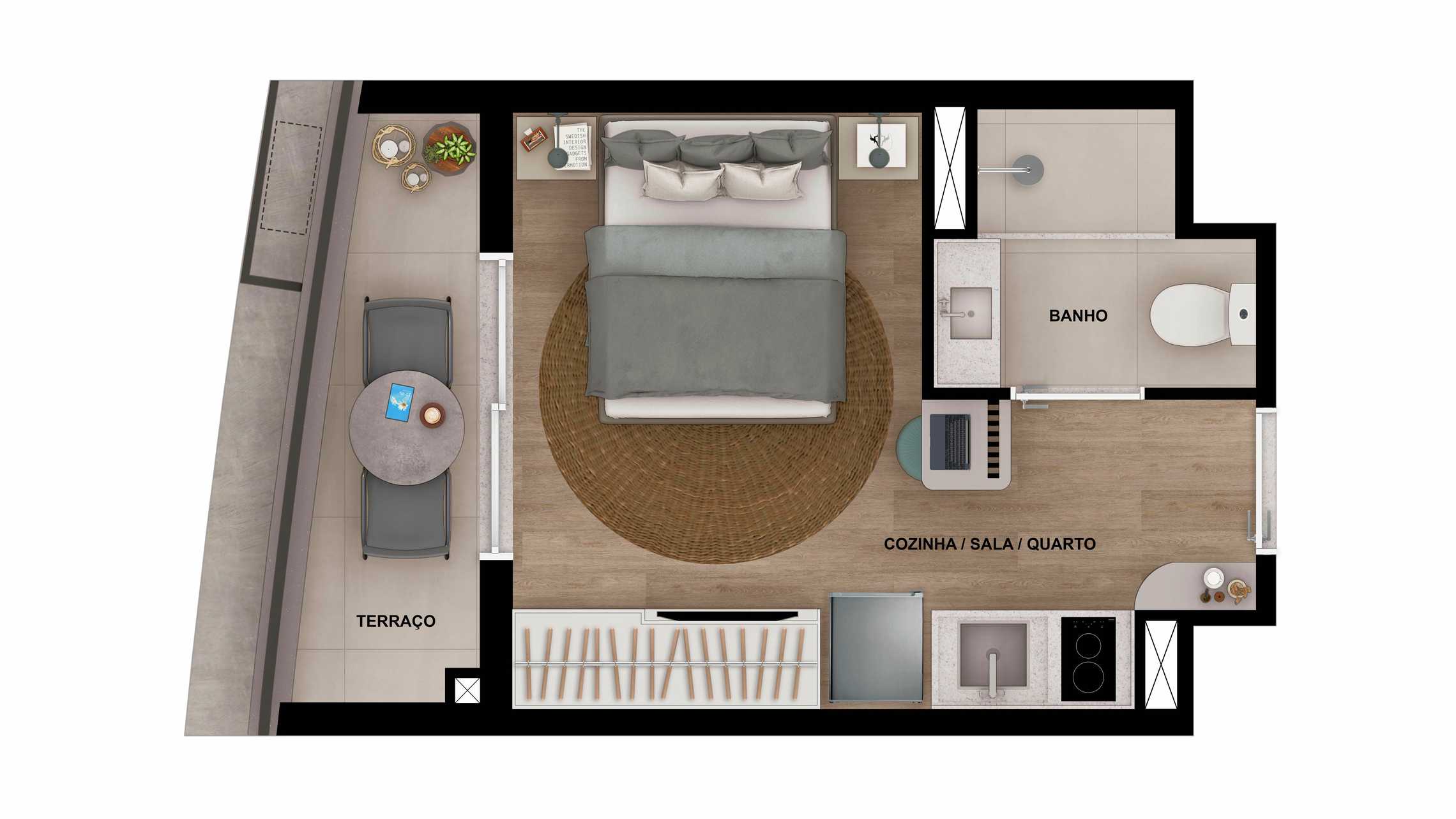 Planta - Vista Augusta Bracon | Studios, 1 e 2 Dorms na Bela Vista – Centro de São Paulo Próximo ao Metrô República e Anhangabaú - Æ Consultimóveis - Inovando na busca do imóvel ideal