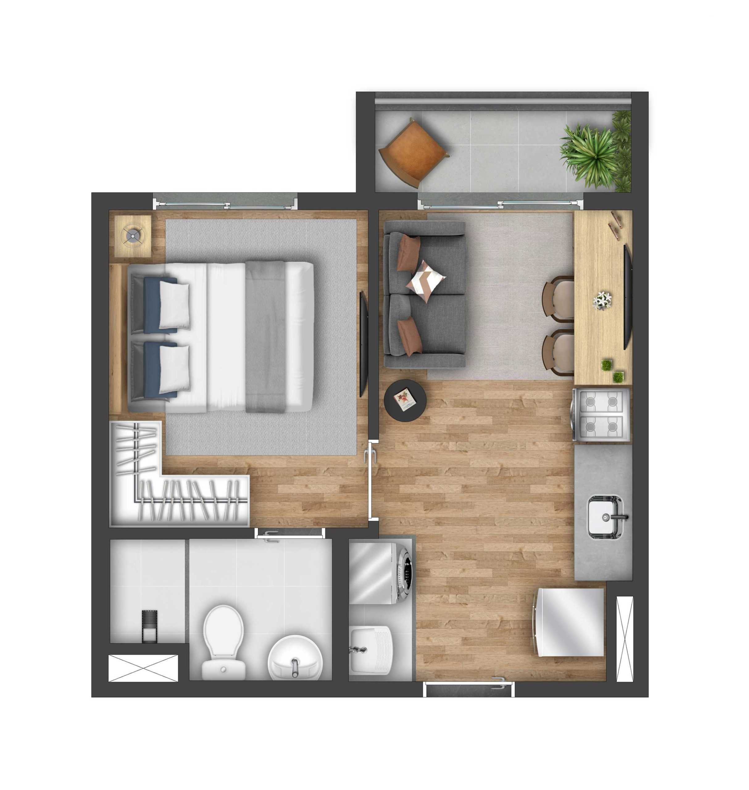 Planta - Seu primeiro apartamento no Butantã com 1 dormitório pelo Minha Casa Minha Vida – Use seu FGTS! - Æ Consultimóveis - Inovando na busca do imóvel ideal