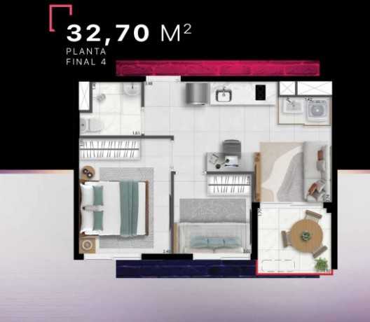 Planta - Apartamento novo de 2 Dormitórios Prontos para Morar em Perdizes – Próximo ao Metrô e Shopping Bourbon - Æ Consultimóveis - Inovando na busca do imóvel ideal