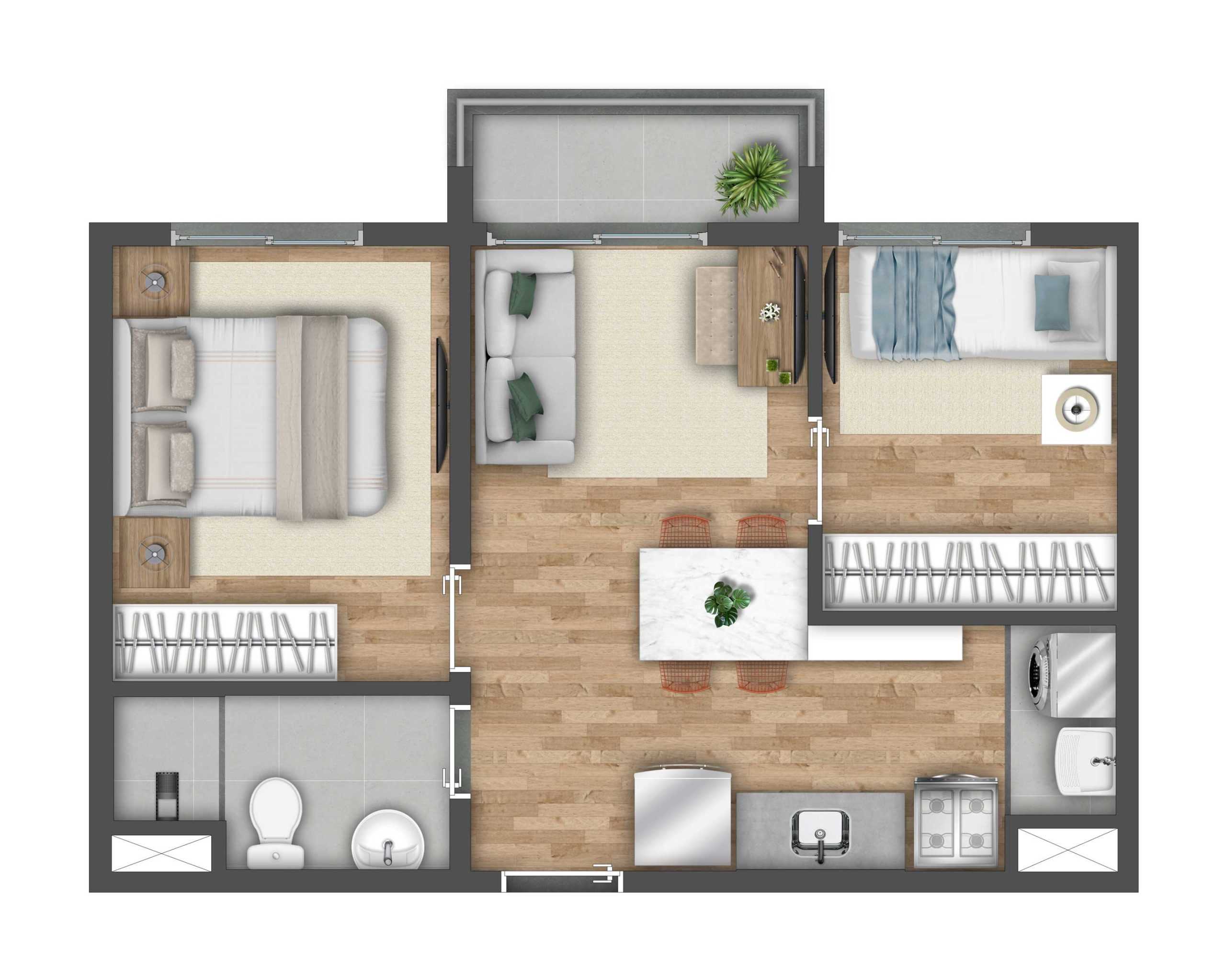 Planta - Seu apartamento ao lado da USP com 2 dormitórios pelo Minha Casa Minha Vida – Use seu FGTS! - Æ Consultimóveis - Inovando na busca do imóvel ideal