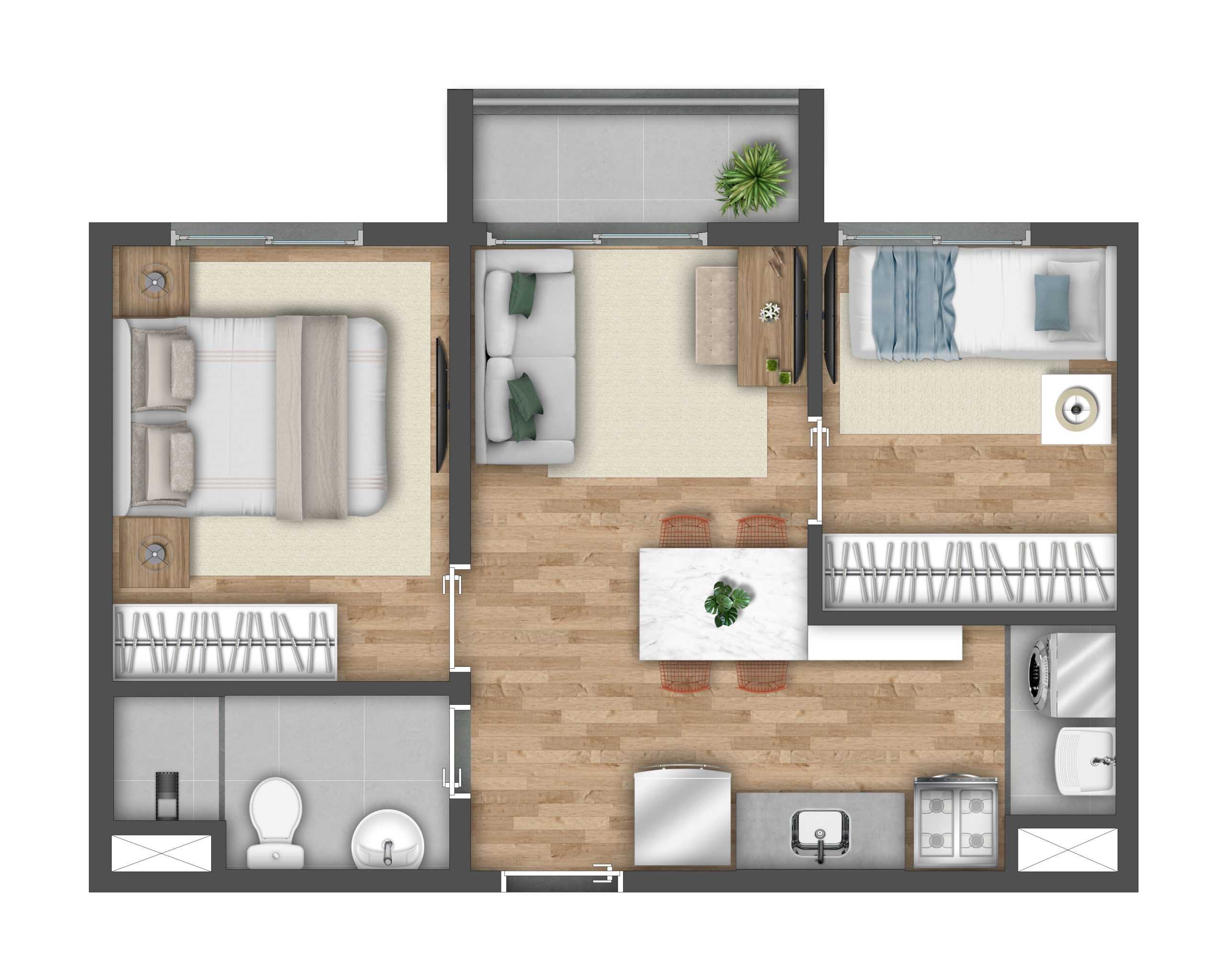 Planta - Apartamento 2 Dormitórios MCMV ao lado do Metrô Vila Sônia - Æ Consultimóveis - Inovando na busca do imóvel ideal